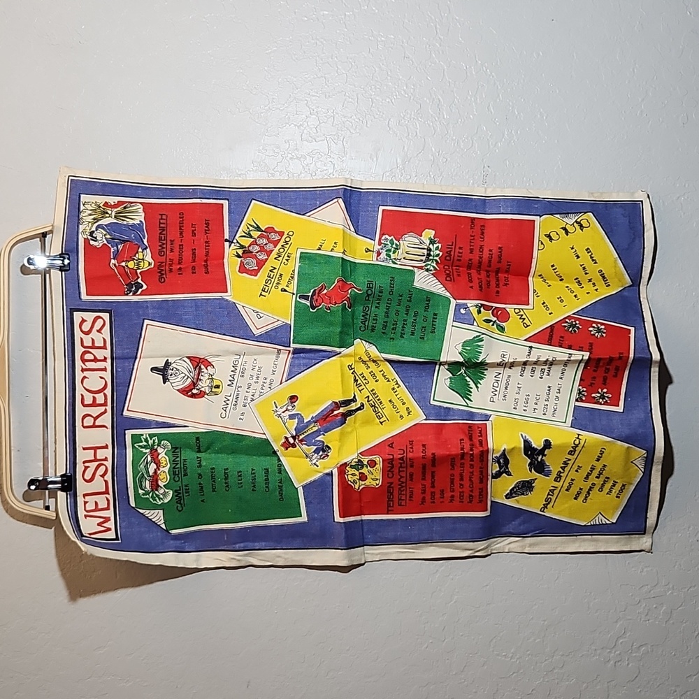 WELSH Recipes Souvenir Tea Towel